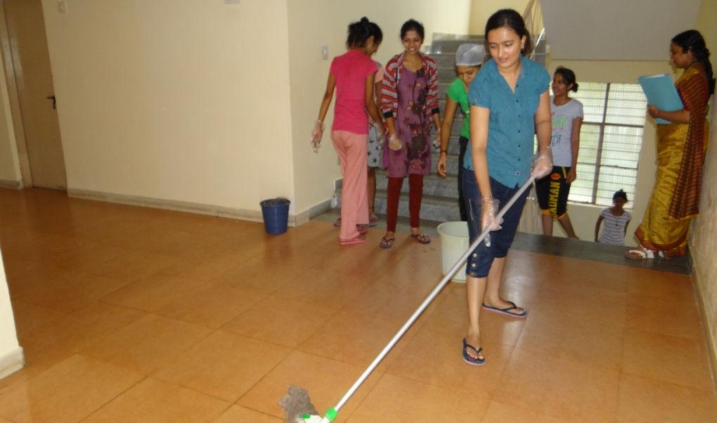 Hostel Team with Clean Floor 