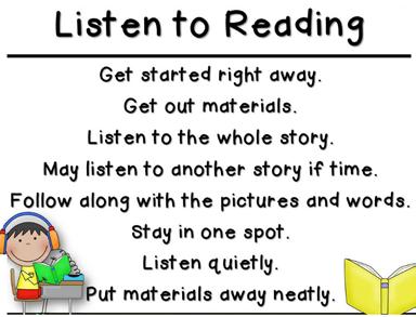 Day 4: Demonstration Lessons Introduce Listen to Reading (10 minutes) In order to facilitate this independent activity, teachers will need to identify an effective mode for allowing students to