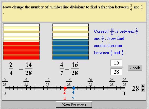 Finding fractions on a