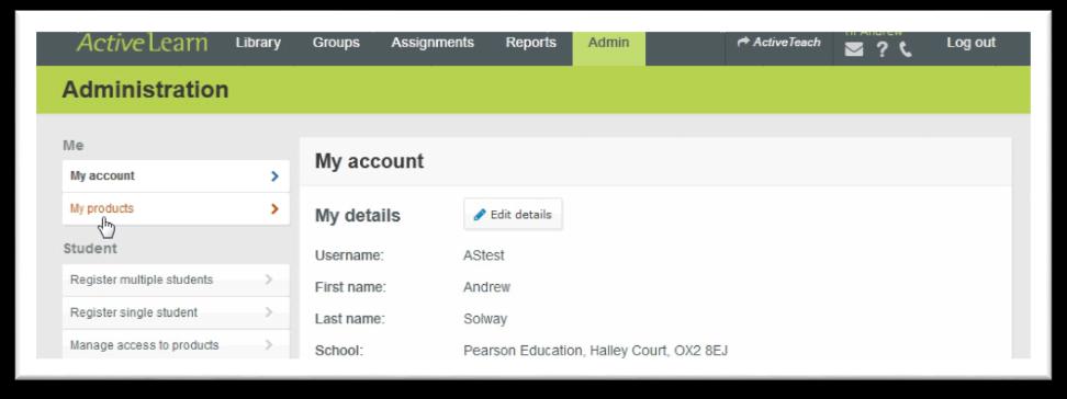 Customising your Library page When you first register for ActiveLearn, your library page shows all the ActiveLearn products that your school or institution has bought.