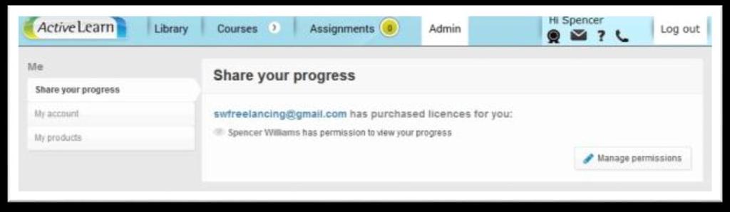 Help for independent learners Inviting someone to track your progress If you are an independent learner, you may want to allow the person who bought your ActiveLearn subscription to see your progress