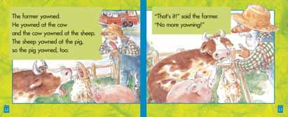 Ask the children how many people are yawning now. Who is yawning in the picture? Did they get this right from their earlier attempt to? Discuss with the children the word too on p12.