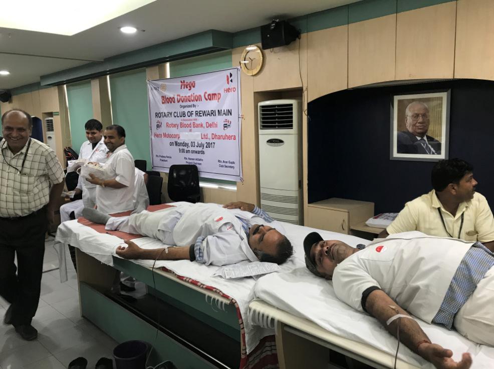 of blood for Rotary Blood Bank,