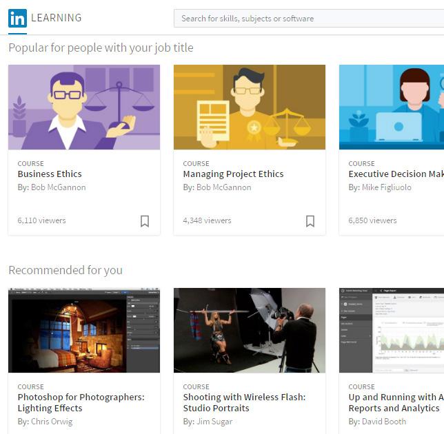Finding the content you want Your LinkedIn Learning homepage provides four easy ways to get started and discover new skills. Pro tip: LinkedIn Learning releases 25 to 30 new courses each week.