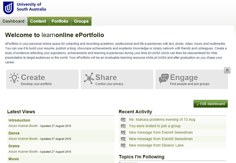 Slide 13 Accepting an invitation Make sure that you warn the other team members to visit their eportfolio and accept