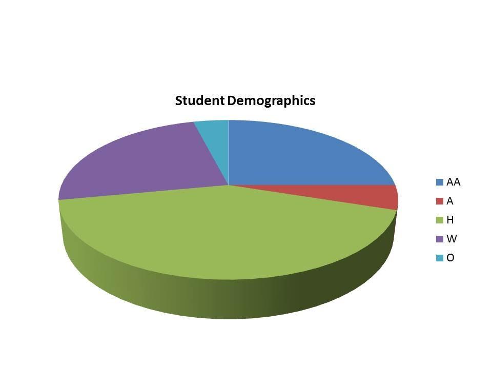 2012-2015 Basic Data/Demographics K 12 STUDENTS African American 1409 25% Asian 282 05% Hispanic 2366 42% White 1352 24% Other 225 04% TOTAL 5634 100% Economically Disadvantaged 1405 25% Limited