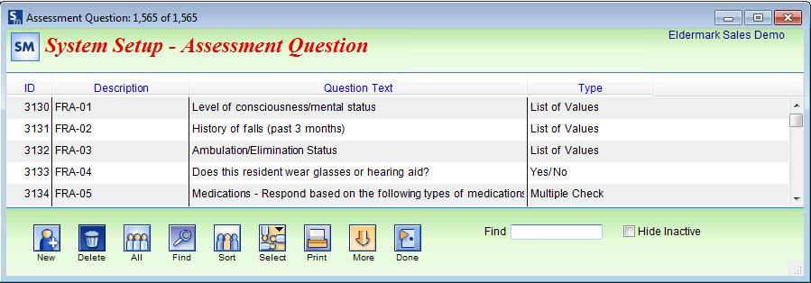 Building an Assessment: The Assessment Questions are created first, and then they are attached to Assessment Types.