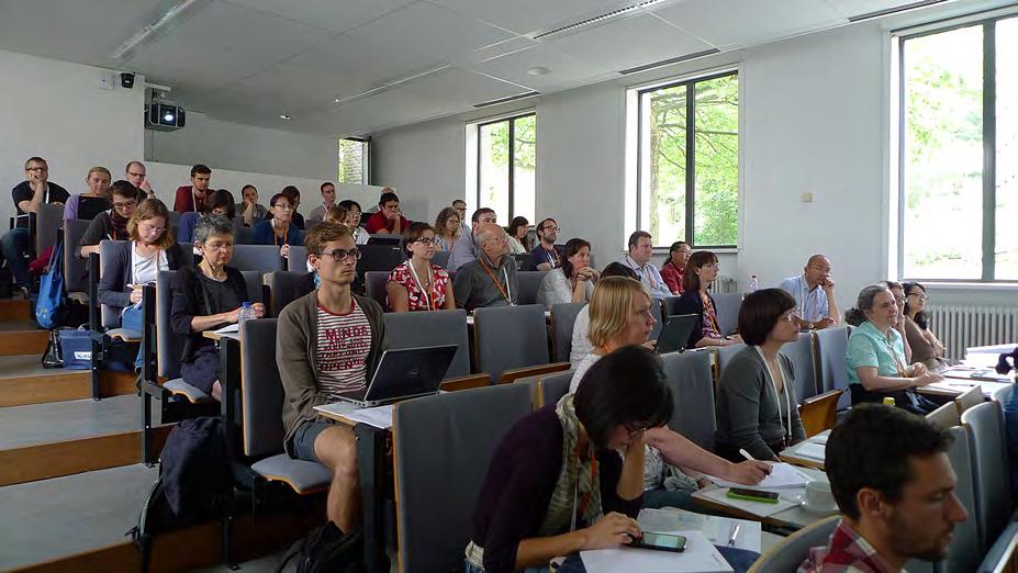 Photo copyright: esss-office Picture 3: Audience at the esss in Leuven terpiece of all following sessions introducing relevant tools like Gephi, Bibexcel and Pajek.