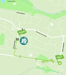 850m Time: 15 mins Warragul North Primary School Route 4: