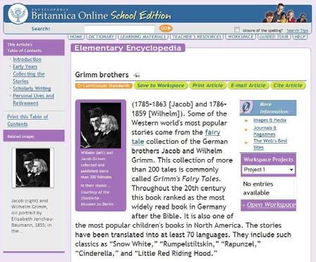 Reading I VIII Grade Levels 1 8 The Encyclopædia Britannica Online School Edition has teacher resources and student learning materials.