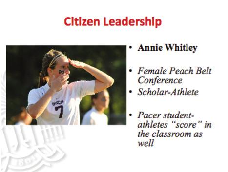 We also encourage our student athletes to model citizen leadership which involves taking an active part in the community and world around you.