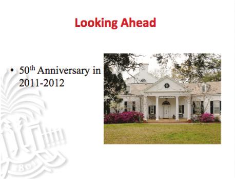 Looking to the year ahead, we will celebrate our 50th Anniversary beginning on September 10, 2011.