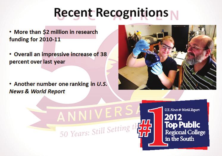 In the area of achievement, our faculty continue to make great strides forward, particularly in the area of research.