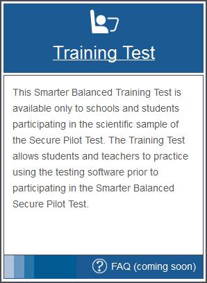 Accessing the TA Training Site for the Training Test 1. Open your web browser and navigate to the Smarter Balanced portal (http://sbac.portal.airast.org). 2.