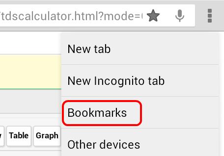 Optional: Modify the bookmark name. a. Tap the text and then use the keyboard to change the name. b. Tap the down arrow to close the keyboard.