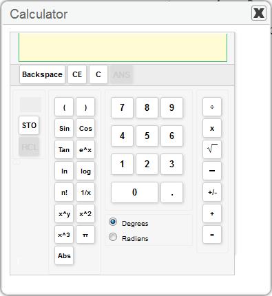 Scientific Calculator Available for the following assessments: Mathematics grade 8 In addition to the functions available on the basic/standard calculator, the scientific calculator includes