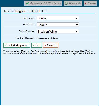 Requirements for Computers TAs administering tests to students who require Braille must have the following software installed on their machine prior to testing.