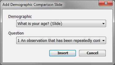 In the Demographic drop down menu, select the question we just created Figure 30: Tools: Demographic Comparisons 7.
