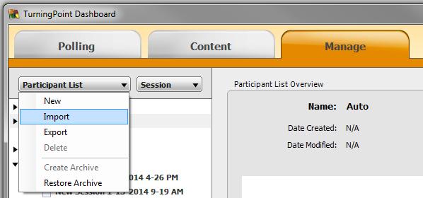 4. To use the participant list while running PowerPoint Polling, click Load List.