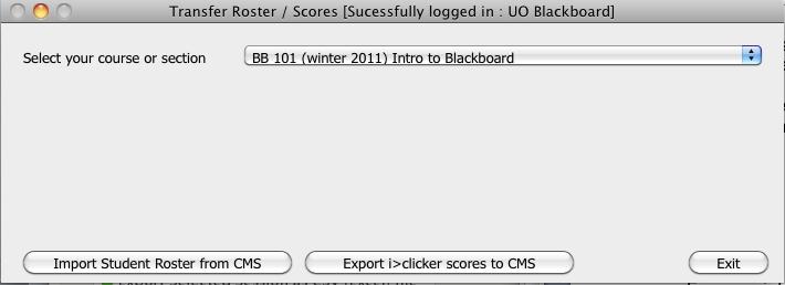 When done, click Exit on the Transfer Roster window. 4. Exit and restart i>grader when instructed to do so.