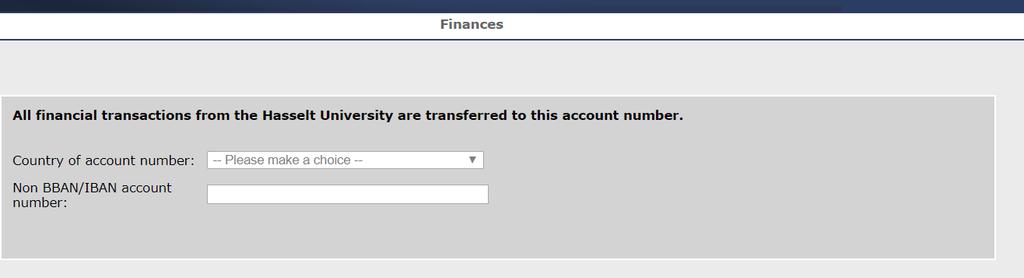 Here, you can add this information when you have a Belgian bank account number.