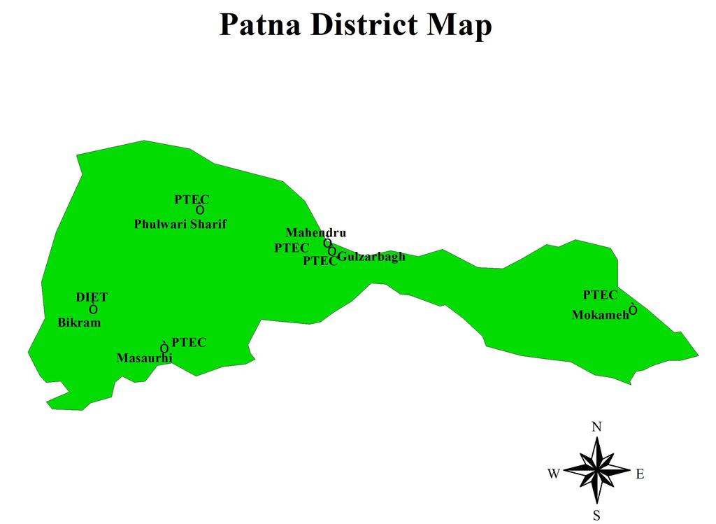 5.2. Educational Profile 5.2.1. District Patna District Patna is situated in the southern part of Bihar and the city of Patna is the state capital as well as the head-quarter of the district.