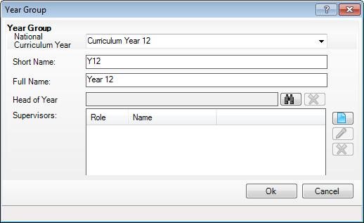 This is achieved by right-clicking the Pastoral Structure item in the navigation tree, selecting Setup Curriculum Years then selecting the required curriculum year check box.