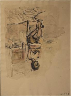 5 x 21 cm) Elke, 1974 Watercolor, ink