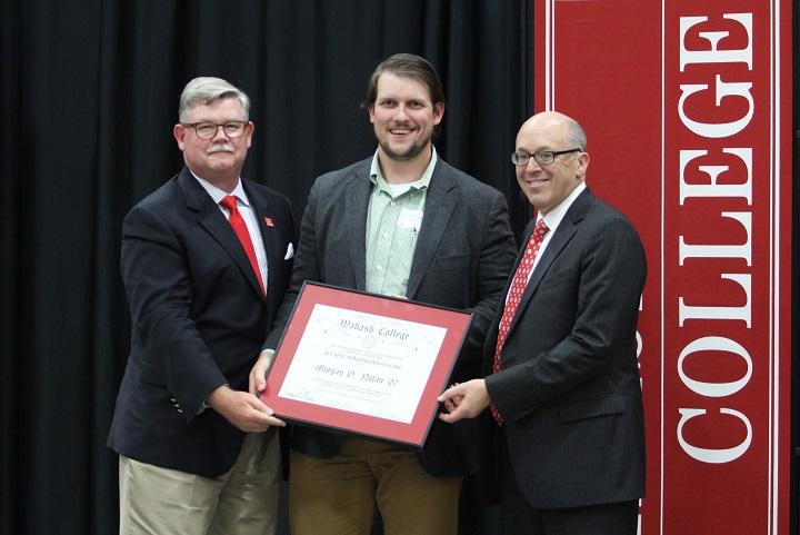 Morgan Nolan 07 was named an Alumni Admissions Fellow by the National Association of Wabash Men at Homecoming.