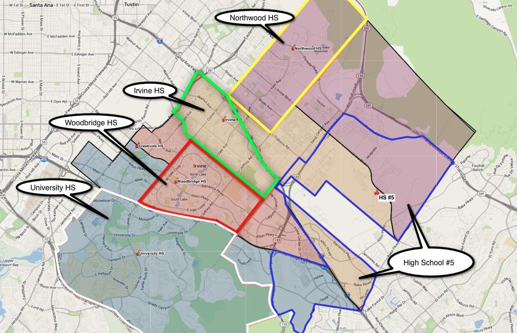 CORE Areas Over Current HS Boundaries (Assumed areas to be