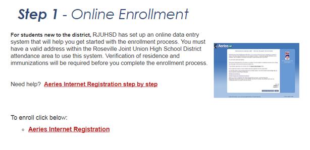 Online Registration Instructions 1. Go to www.rjuhsd.us and click on Enrollment under Important Resources on the right side of the screen 2.