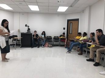 Hernandez s class, students began to put the theory of communications into action. Also, students were given multiple suggestions on what to do before, during and after a speech.