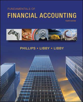 OPTION 3: Text (hardcover) + Connect purchased separately = Price of textbook + $49.99 + (hardcover) Fundamentals of Financial Accounting, 4 th edition, Phillips, Libby, Libby. McGraw-Hill.