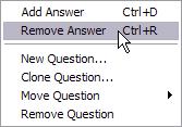 In this example the icon was clicked once to add a fifth answer field.