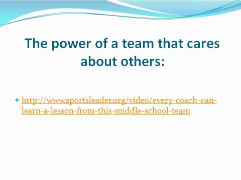 If using the videos this is the ideal place to end on an upbeat note with this video. If not hide this slide prior to the presentation.