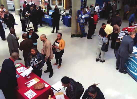 More than 800 participants and 50 employers participated in the April 15, 2015 job fair at the WCCCD Eastern Campus, located at 5901 Conner in Detroit.
