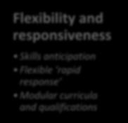 Skills anticipation Flexible rapid response Modular curricula