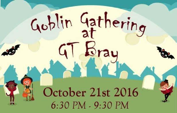 Joseph room at noon to help put the rosary together. To volunteer, please use the link: http://www.signupgenius.com/go/30e0d44a4a72daaff2-living 14th Annual Goblin Gathering at G.T. Bray Park Friday, October 21st Manatee County Parks & Natural Resources Department is celebrating the 14th Annual Goblin Gathering at G.