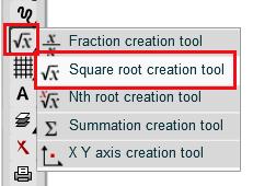 Click the Math Creation tool in the left menu bar.