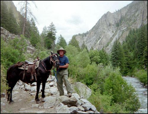John and "King" stopped to rest in Dark Canyon along the Anthracite Creek near Marble, CO. He also enjoys camping, hiking and fishing.