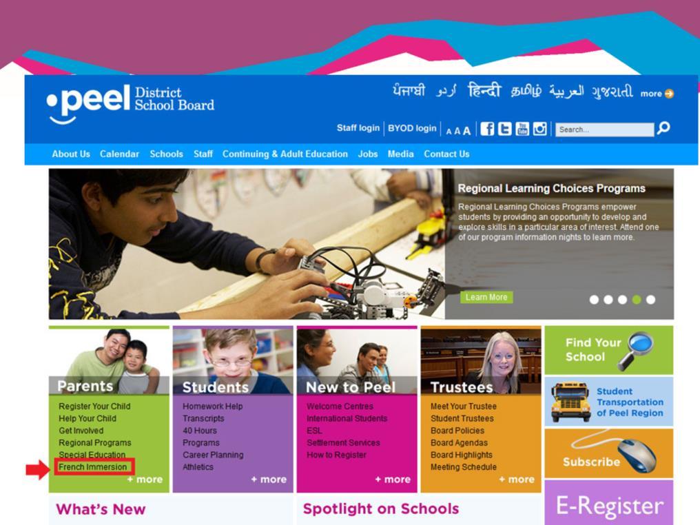 To access the form, from your web browser, visit www.peelschools.org.