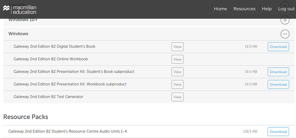 Using the Online Workbook In the Resources section, click the plus symbol next to