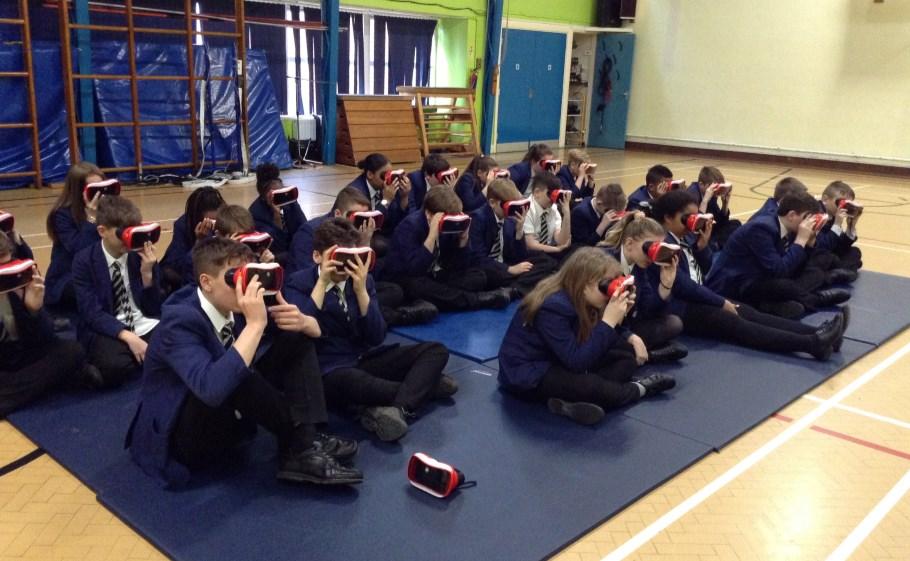 Using discussion, they asked the characters questions using the VR technology.