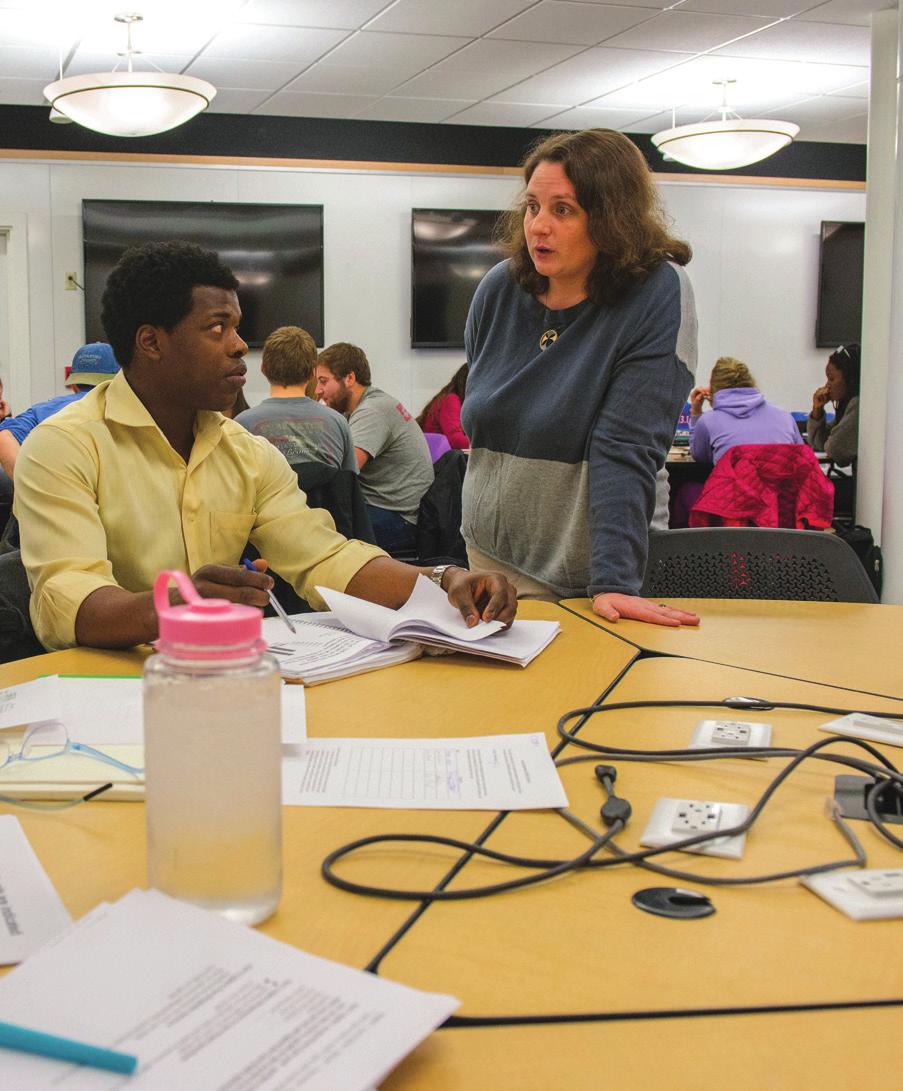 Leading by example Alumni focus Kristy Townsend on tenacity and passionate curiosity Kristy Townsend teaching BIO 480: Cellular Biology with Ngunte Teumbo, a graduate student working towards his