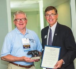 Charles Stanhope, 71 of Southwest Harbor, Maine, received a 2016 Black Bear Award in recognition of his outstanding service to increase or enhance public awareness of the University.
