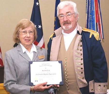 Page 2 The Piedmont Piper December Chapter Meeting Highlights Above photo shows Vice President Paul Prescott presenting a Speaker s Certificate to Ms.