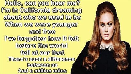 According to the text, where is Adele dreaming? How many miles apart are they?