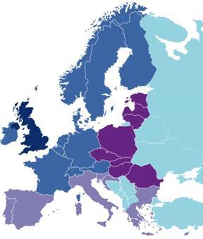 Regional breakdown of the EEA We define Central Europe, Eastern Europe and Baltic countries, North-western Europe and Southern Europe as groupings of the following countries: Figure 8: A regional