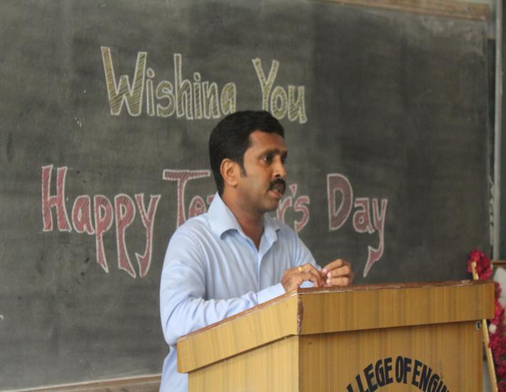 Teacher s day celebration was arranged for all teaching and non teaching staff of