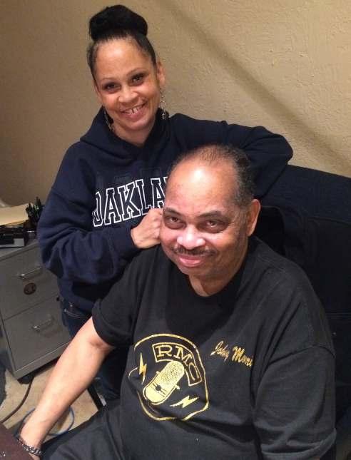 " While looking for a stu- PHOTO CREDIT: FELICIA MORRIS The Poetess and her father are all smiles as they work together. Crenshaw.